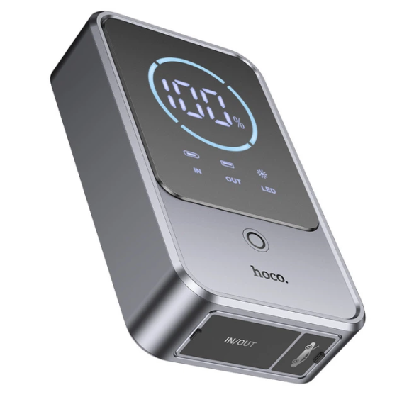 Пускозарядний пристрій Hoco QS7 10000 mAh повербанк і ліхтарик Сірий Вінниця