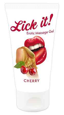 2в1 лубрикант та масажне масло - Lick It! Cherry, 50 мл Sex Aura Київ