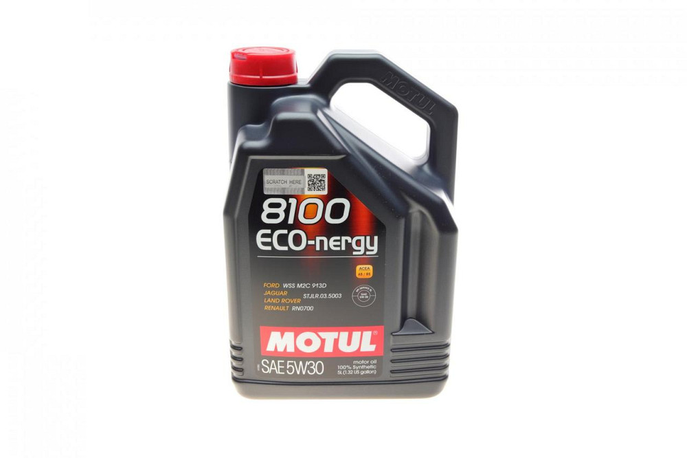 MOTUL 8100 Eco-nergy 5W-30 5L (812306 / 102898) — Синтетична моторна олива для FORD / RENAULT / JAGUAR LAND ROVER | Економія пальн Ковель - фото 1