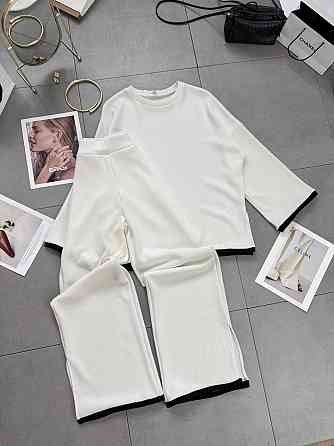 Женский базовый теплый костюм двойка качественная турецкая ангора double Молочный, 42/44 Одесса