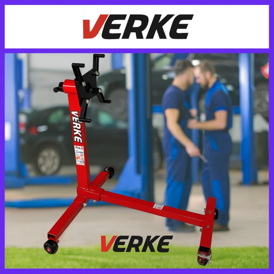 Платформа для ремонту двигуна VERKE 450 кг підкатна для автосервісу на колесах поворотна монтажний стенд Львів