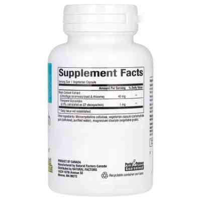 Травы Natural Factors Экстракт клопогона, облегчение менопаузы, WomenSense, Black Coho (NFS-04925) Винница