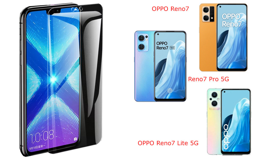 Захисне скло NeoGlass для OPPO Reno7, Reno7 Pro 5G, Reno7 Lite 5G – надпрозоре та стійке Київ - фото 2