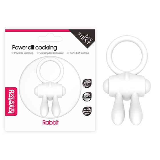 Ерекційне кільце - Power Clit Cockring Rabbit White Sex Aura Київ