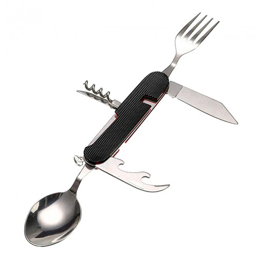 Туристический набор столовых приборов 6в1, складные нож ложка вилка Винница - изображение 2