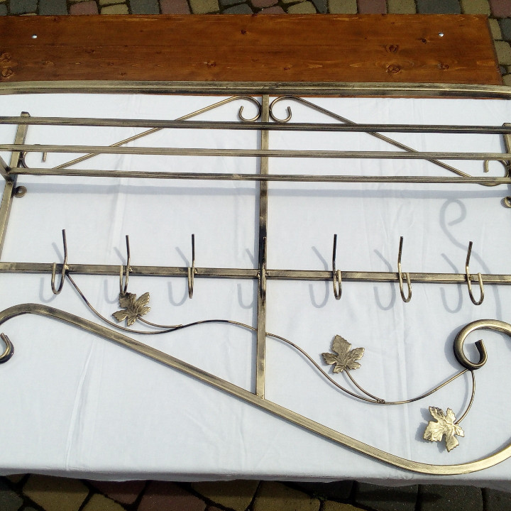 Вішалка кована настінна «Профіль великий» (M-030) для одягу Київ - фото 3