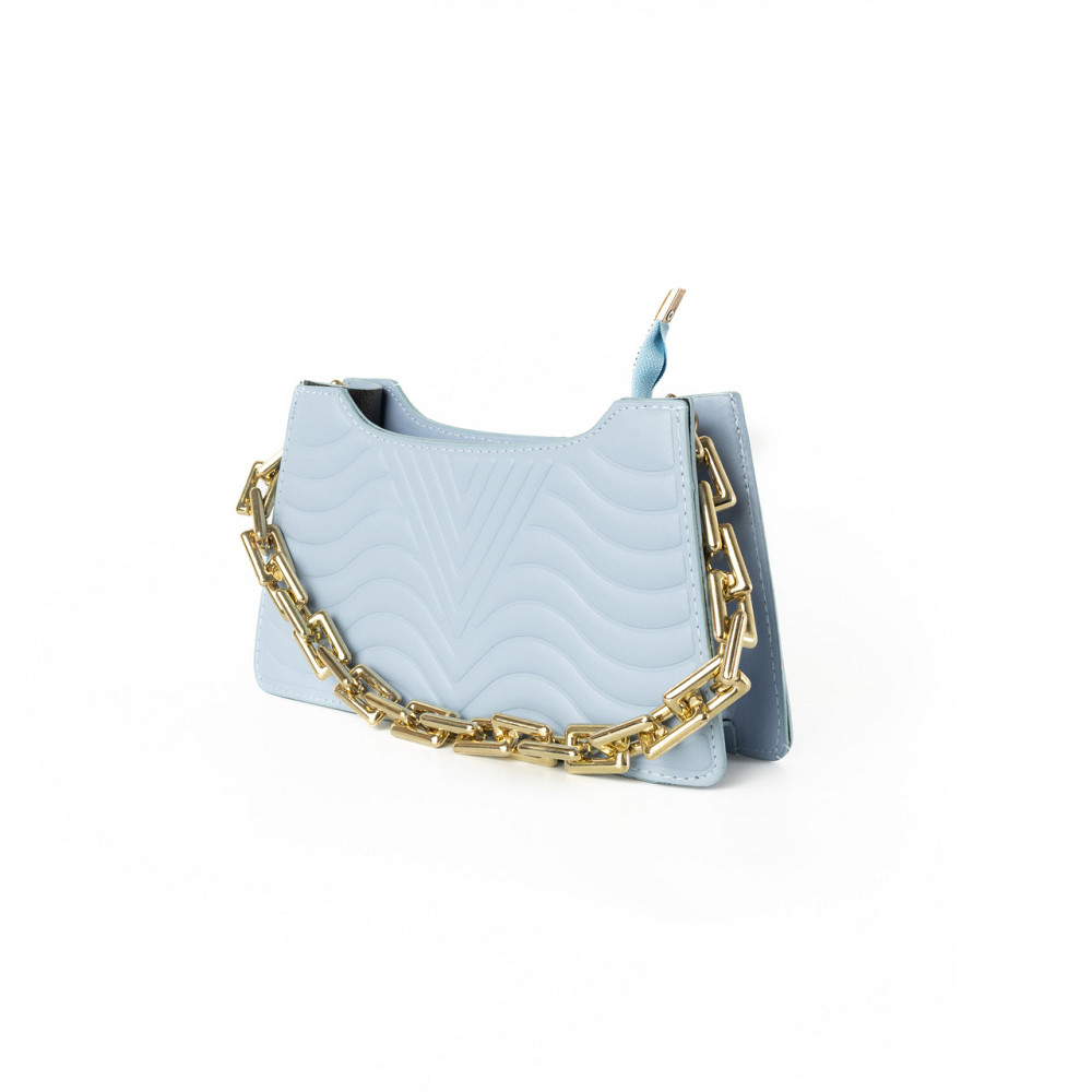 Сумка женская с ручкой цепочкой золотого цвета, клатч женский, летняя модная сумочка, Голубая Каменец-Подольский - изображение 3