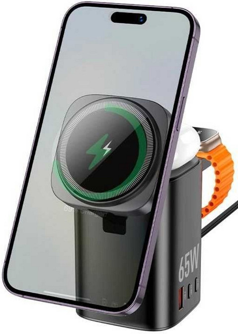 Беспроводная зарядка Qi HOCO CQ20A 65Вт мощная многофункциональная. Харьков - изображение 6