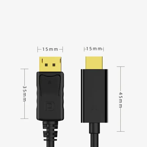 Кабель DisplayPort до HDMI 4K 1.8м позолочений Київ