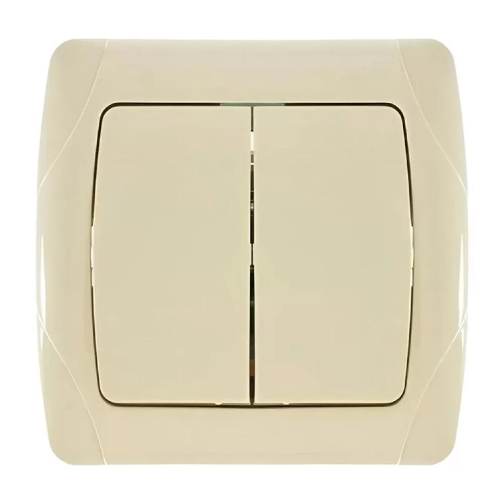 CARMEN Выключатель 2кл. крем Viko Харьков - изображение 1