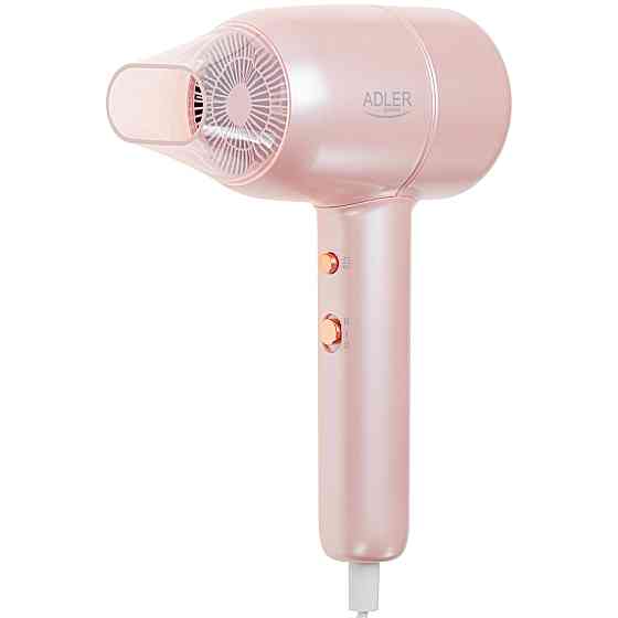 Фен Adler AD 2279p pink 1800Вт/ 2 швидкості/ хол.обдув/ темп.режимів-2/іонізація/ насадки - 1 шт. Вінниця