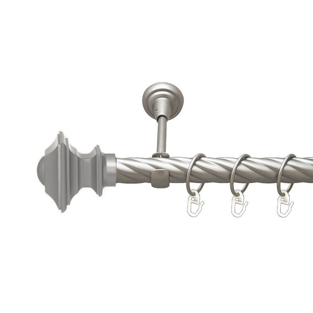 Карниз Orvit Борджеза металевий однорядний відкритий скручена труба кільце металеве Сатин 25 мм 300 см (00-00023407) Львів - фото 1