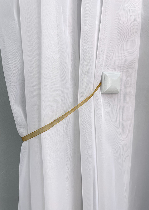 Магніти для штор і гардин Квадрат двосторонні набір 2 шт Бронзовий з білим (81-136) Київ - фото 3