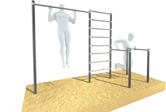 Тренажер Drążek Ogrodowy Do Podciągania Z Poręczami I Drabinką Street Workout Underfit Київ