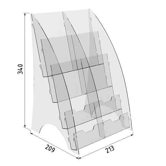 Буклетниця настільна EKOSTAR 8 кишень еврофлаєра + візитки Київ
