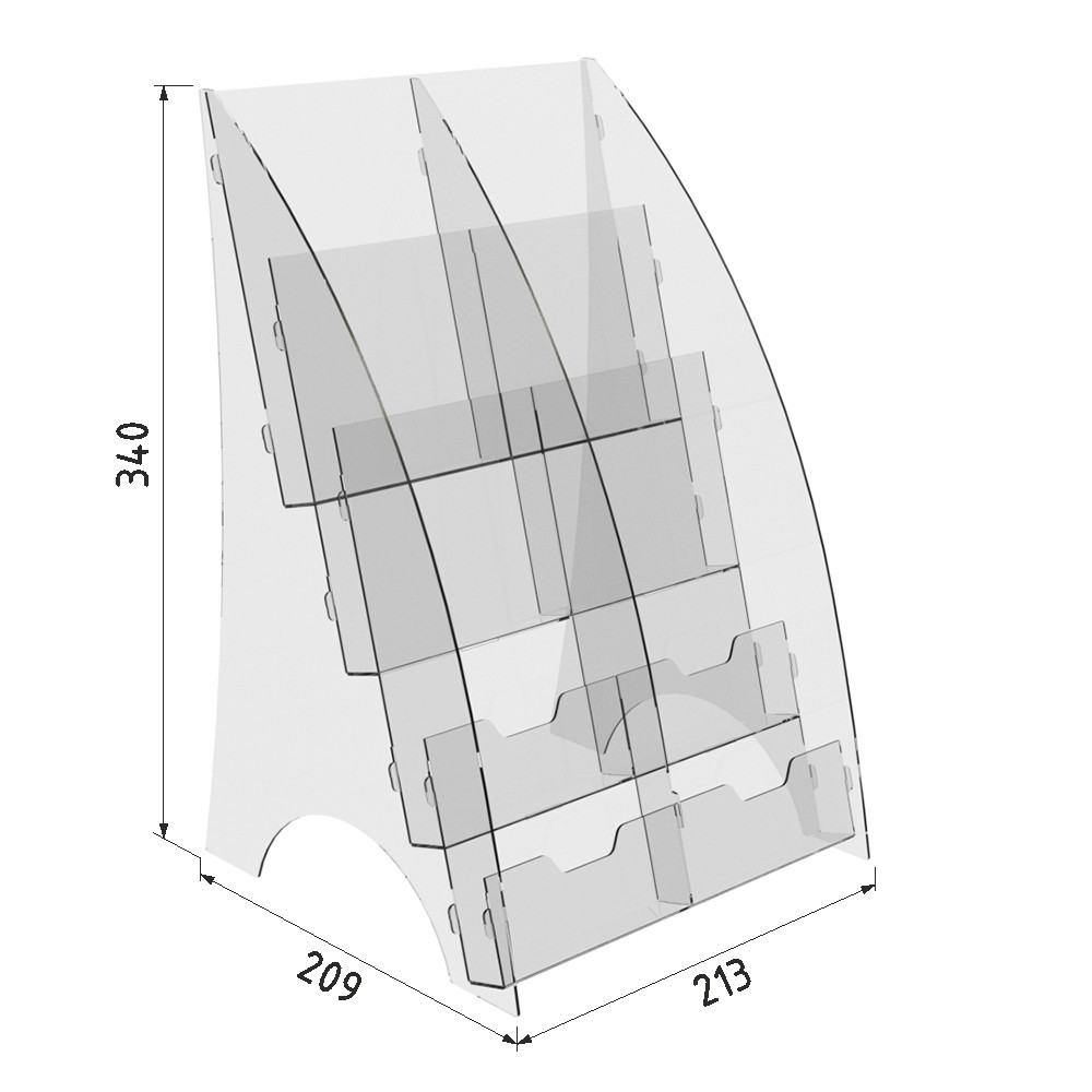 Буклетниця настільна EKOSTAR 8 кишень еврофлаєра + візитки Київ - фото 3