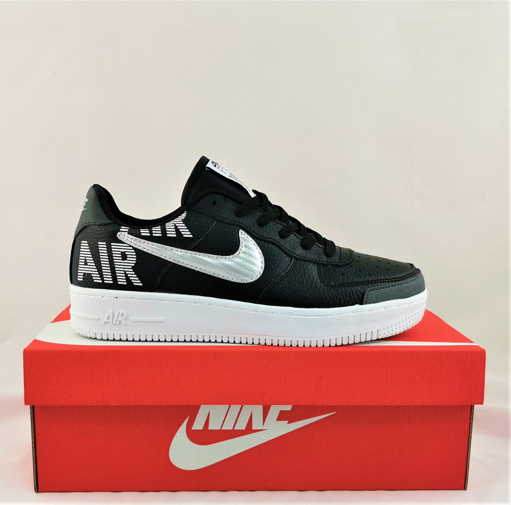 Кросівки Nike Чорні Чоловічі Найк Шкіряні Форси (розміри: 44,45) Відео Огляд Дніпро - фото 7