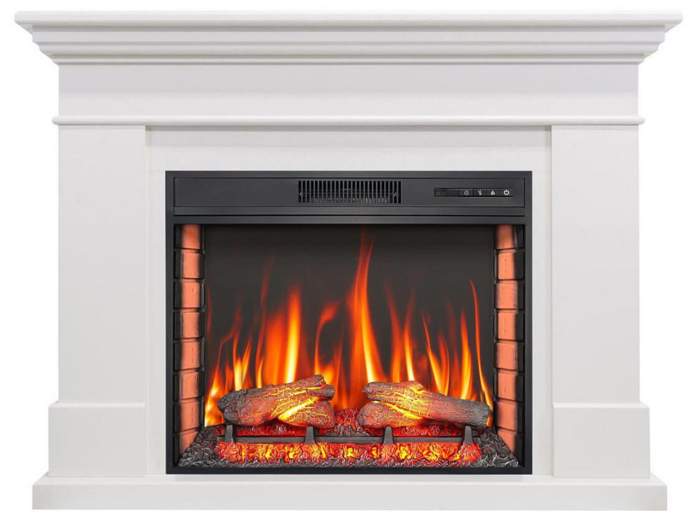 Каминокомплект ArtiFlame Sacramento AF28S белый с обогревом и звуком горения огня Львов - изображение 1