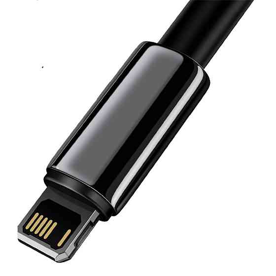 Кабель Baseus Tungsten Gold Fast Charging Data Cable USB to iP 2.4A 1m Black Одеса