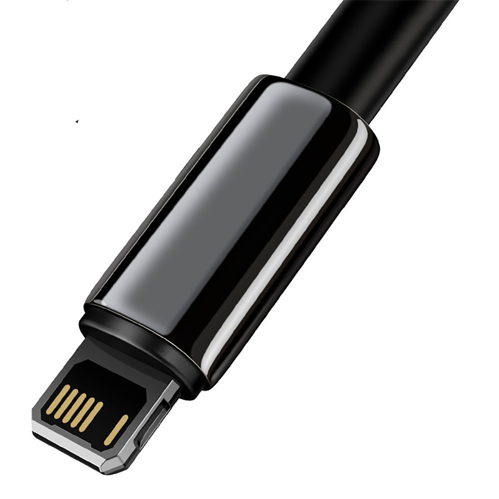 Кабель Baseus Tungsten Gold Fast Charging Data Cable USB to iP 2.4A 1m Black Одеса - фото 3