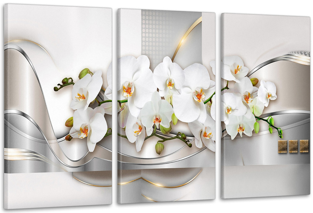 Модульная картина Абстракция Цветы  (53x100см)  Аrt-219_3А Киев - изображение 1