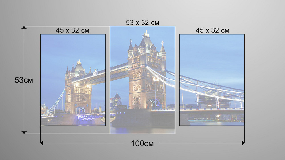 Модульная картина Мост Лондон Art-52_3 Киев - изображение 3