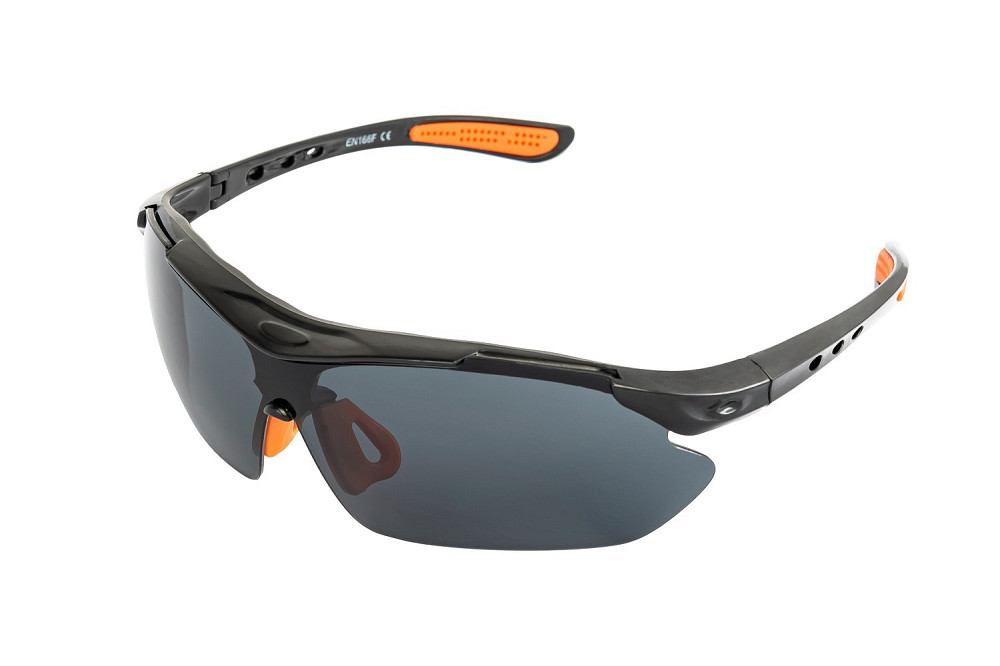 MASTERTOOL Окуляри відкриті MASTERTOOL SPORTLINE GREY панорамна лінза напівоправа захист від по Коломия - фото 1