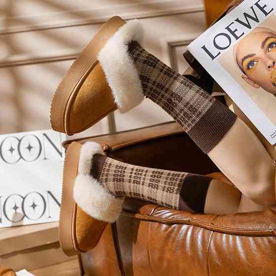 Жіночі пухнасті зимові тапочки на платформі Platform 38-39 Вінниця