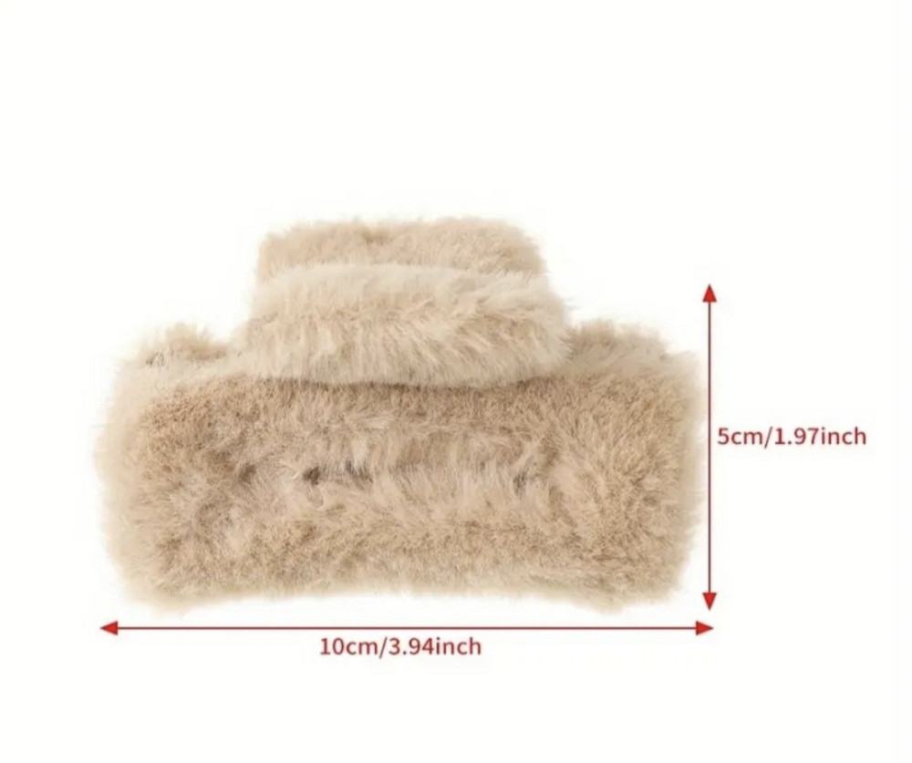 Шпилька крабік із хутра Капучіно Сміла - фото 3