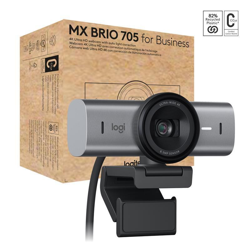 Веб-камера Logitech MX Brio 705 Graphite (960-001530) Сірий Харьков - изображение 2