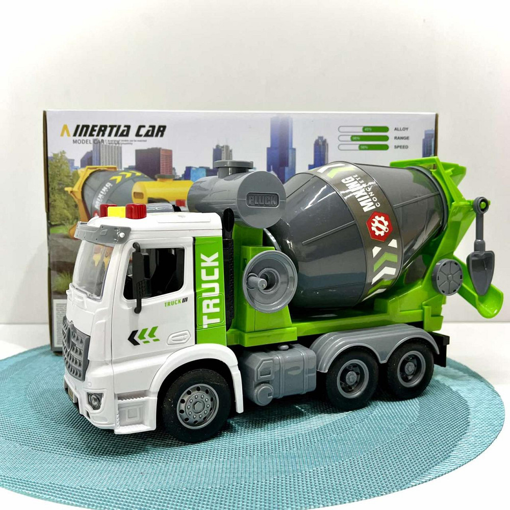 Спецтехніка Бетонозмішувач світло звук рухомі деталі масштаб 1:16 Зелений (ZH 812-1) Чернігів - фото 3