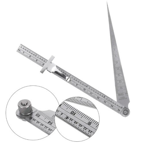Щуп конічний з лінійкою 150мм, вимірювання зазорів 1-15мм, нержавіюча сталь, професійний інструмент для автослюсаря Київ - фото 6