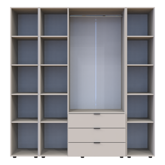 Комплект шаф для одягу Doros Гелар (3 шт.) 192,6х49,5х203,4 см Кашемір (DRS-011246) Львів