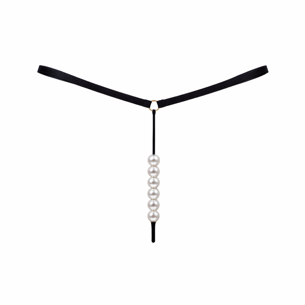 Трусики з намистинами жіночі еротичні стрінги з перлинами інтимна білизна Київ - фото 2