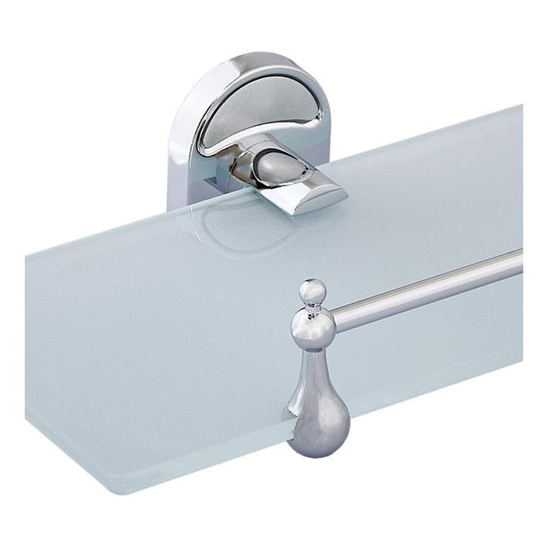 Полка стеклянная с откидным ограничителем ZERIX AFB-0107 Харьков - изображение 2