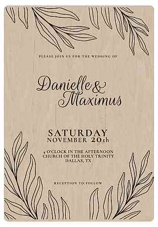 Приглашение на свадьбу из дерева EKOSTAR Киев