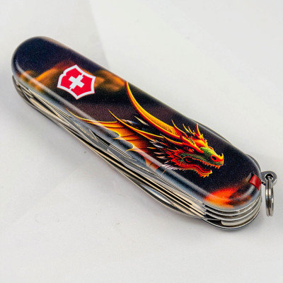 Нож Victorinox Huntsman Zodiac 91 мм Фантастичний дракон (1.3713.3_Z3210p) Винница - изображение 8