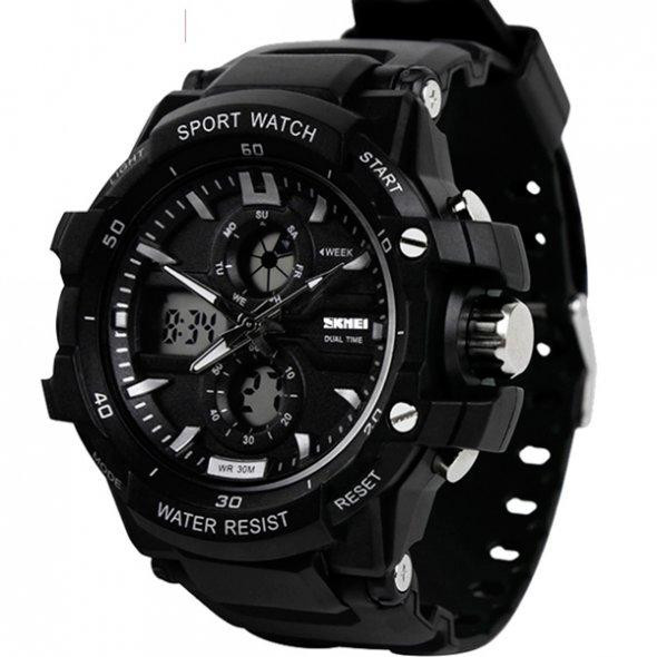 Мужские спортивные часы Skmei 0990 Resist Черный Винница - изображение 2