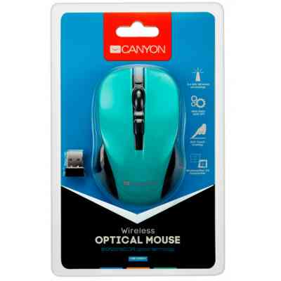 Мишка Canyon CNE-CMSW1GR Wireless Black-Green (CNE-CMSW1GR) Вінниця