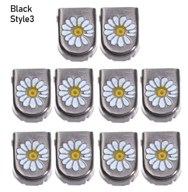 Фіксатори на шнурки Темнтй з квіткою Смела - изображение 1