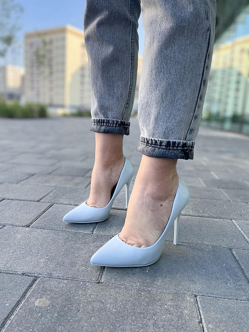 Comer Туфлі жіночі COMER блакитні екошкіра каблук 11 см 36р.-23.5см. (AH-4 4961) Коломия - фото 6