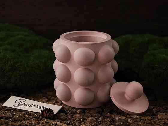 Силиконовая форма для подсвечника из смолы,глины,воска 92 х 95 мм 