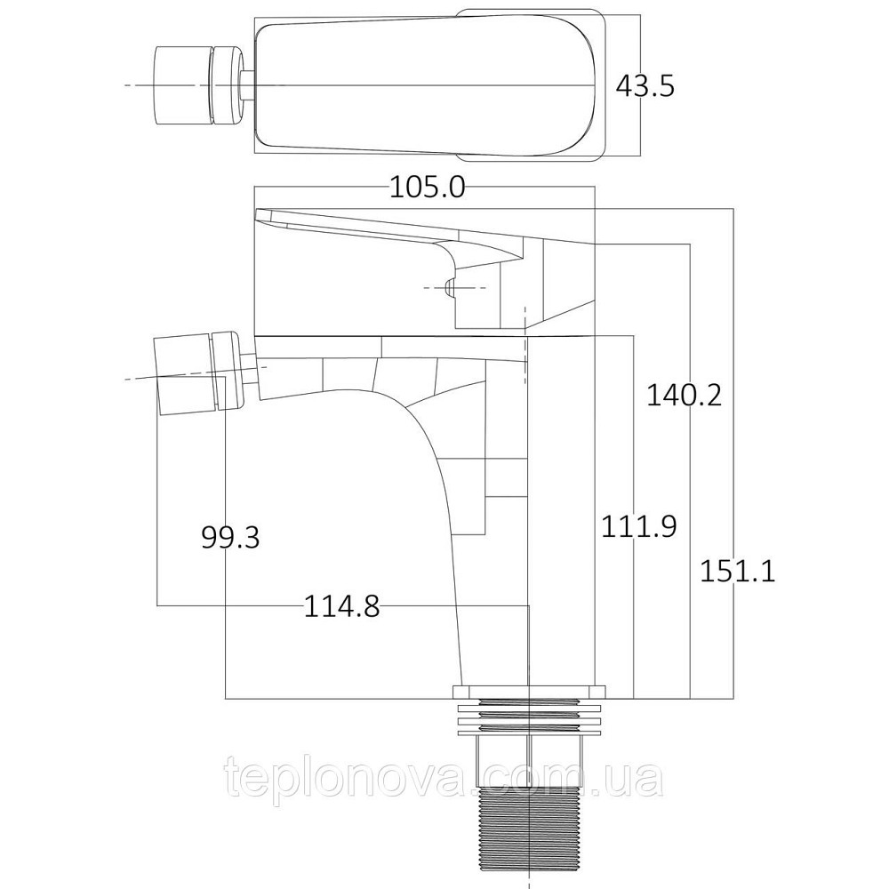 Змішувач для біде Globus Lux BONN GLB-0106 Чернівці - фото 7