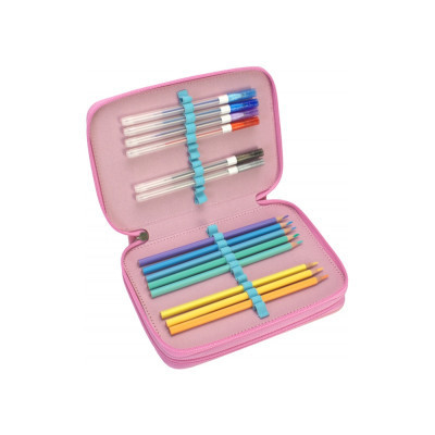 Пенал Cool For School 2 отделения с отворотами Голубой (CF87277) Винница - изображение 2