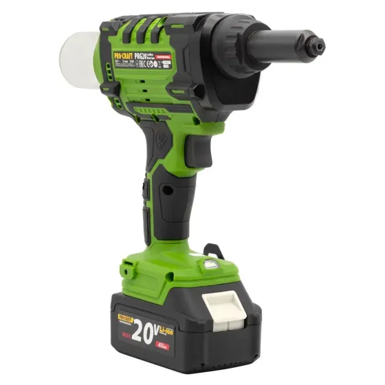 Аккумуляторный заклепочный пистолет Procraft PRG20 (с 2 акб и зп) Коломия