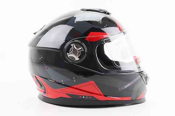 Шолом інтеграл, закритий BLD-М65 S (55-56см), ЧОРНИЙ/ЧЕРВОНО-СІРИЙ Київ