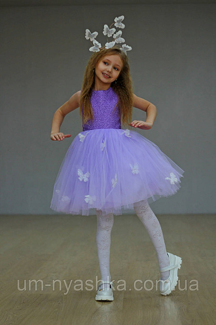 Розовое нарядное платье на девочку Детские нарядные платья с бабочками Кривой Рог - изображение 7