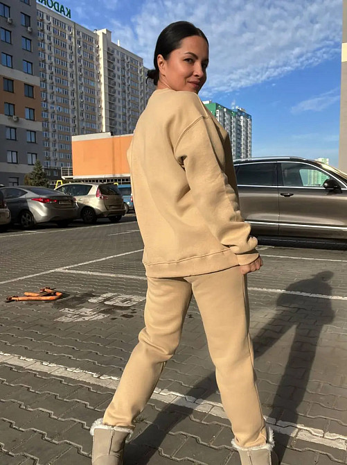 Світшот жіночий Pepper&mint 24-14 базовий простий подовжений оверсайз капучино, капучино, M Київ - фото 6