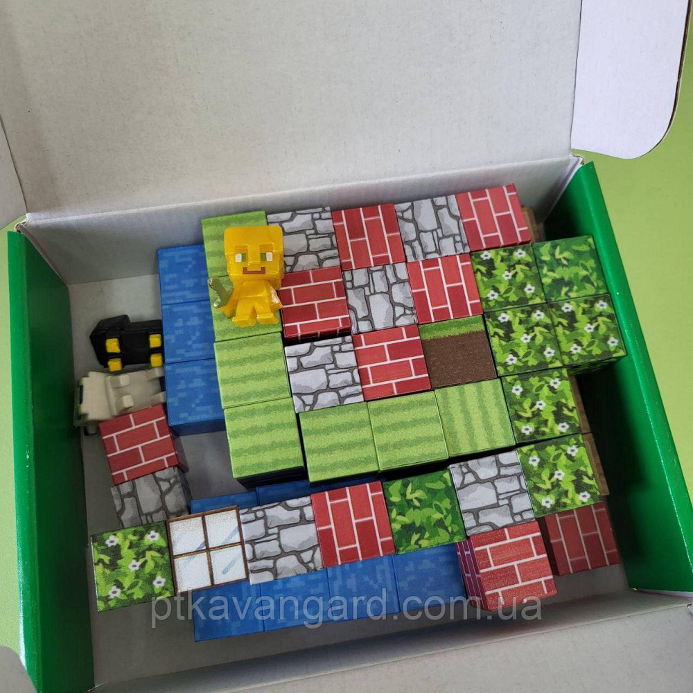 Конструктор магнитный майнкрафт домик у водопада 65 магнитных блоков Dream World LZCK 051 Хмельницкий - изображение 3