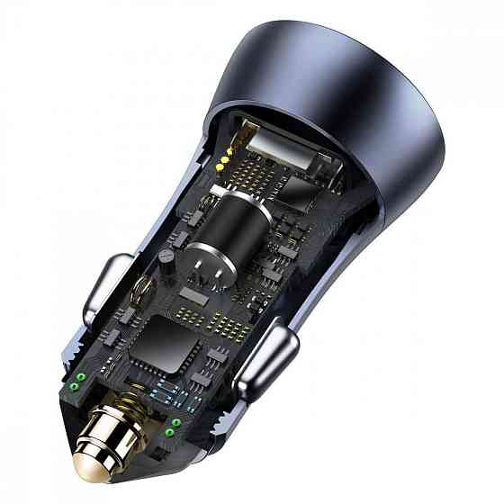 Автомобильное зарядное устройство для Baseus Golden Contactor Pro 40W USB+Type-C серый Львов